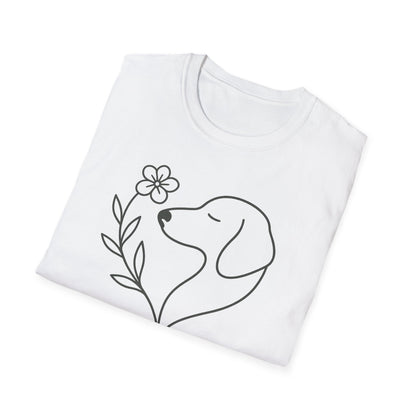 Floral Heart Dachshund B T-Shirt