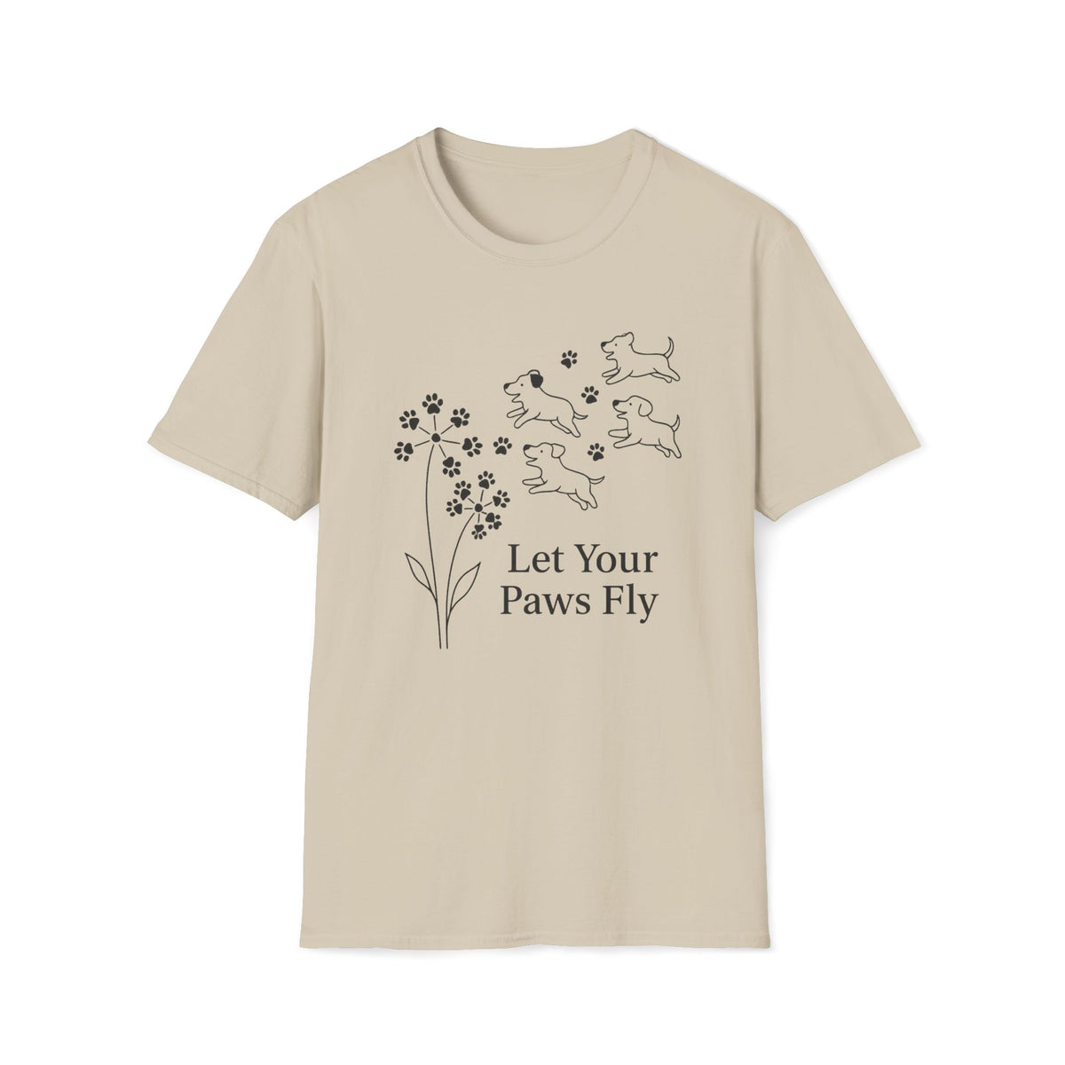 Paws Fly Floral B T-Shirt