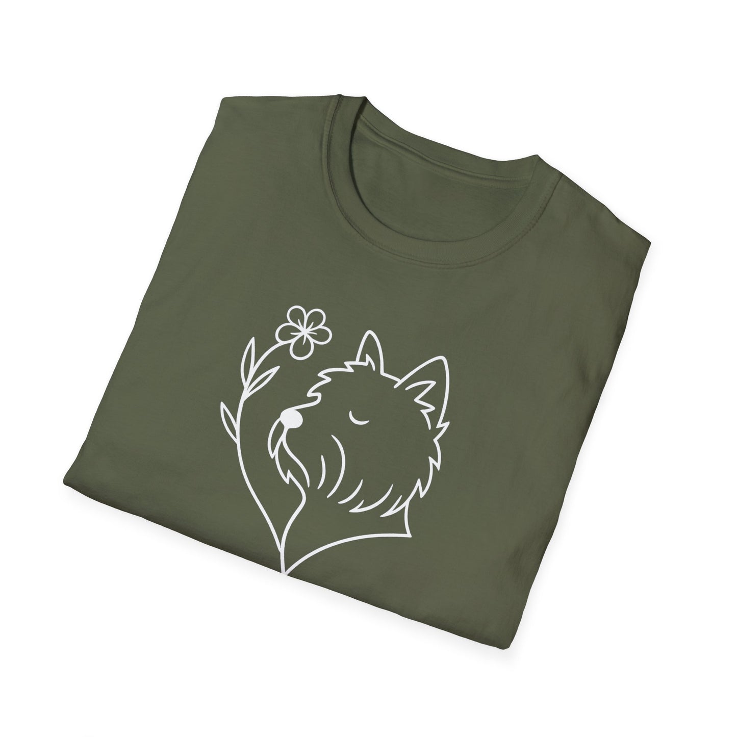 Floral Heart Westie W T-Shirt