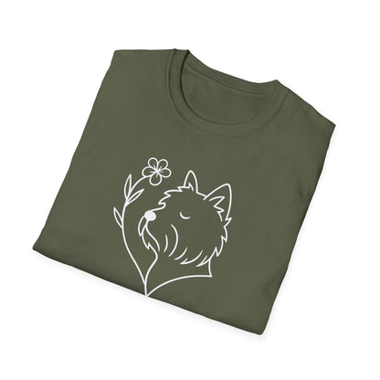 Floral Heart Westie W T-Shirt