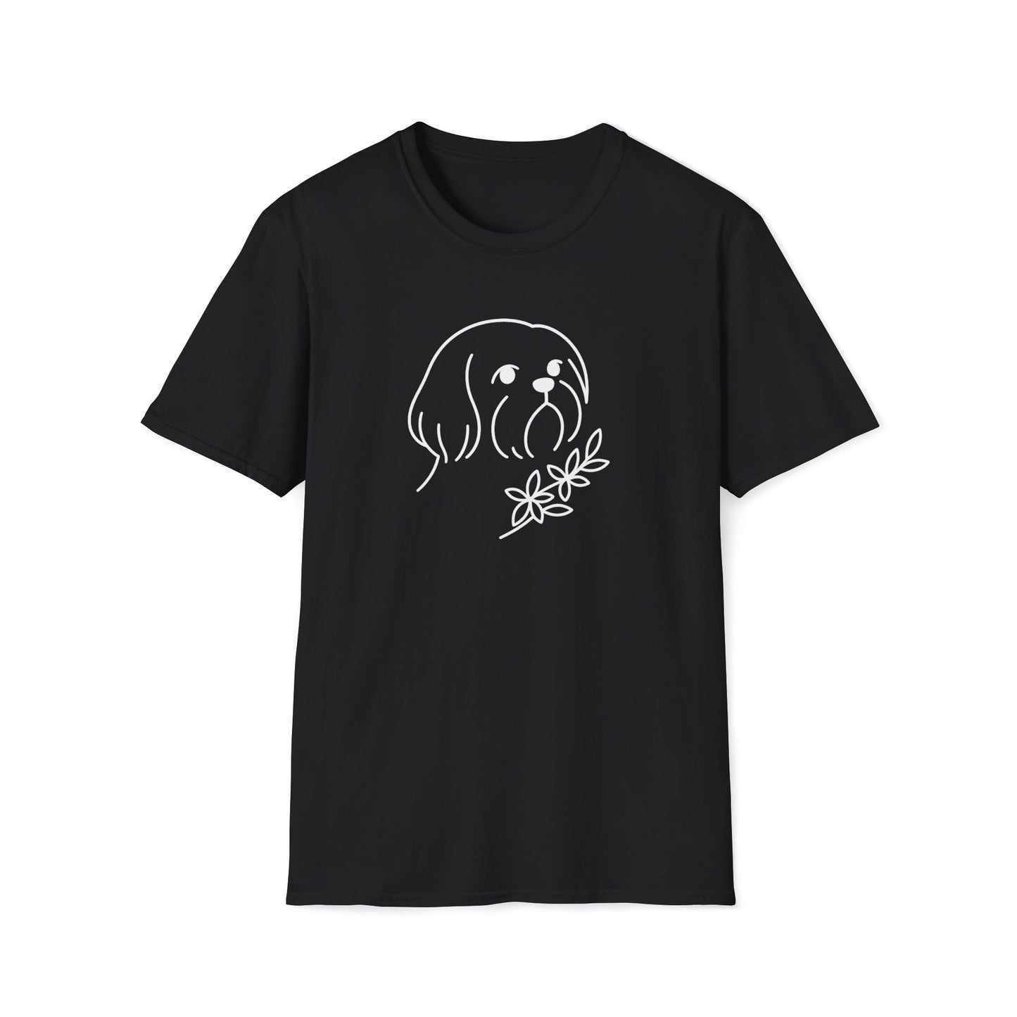 Floral Shih Tzu W T-Shirt