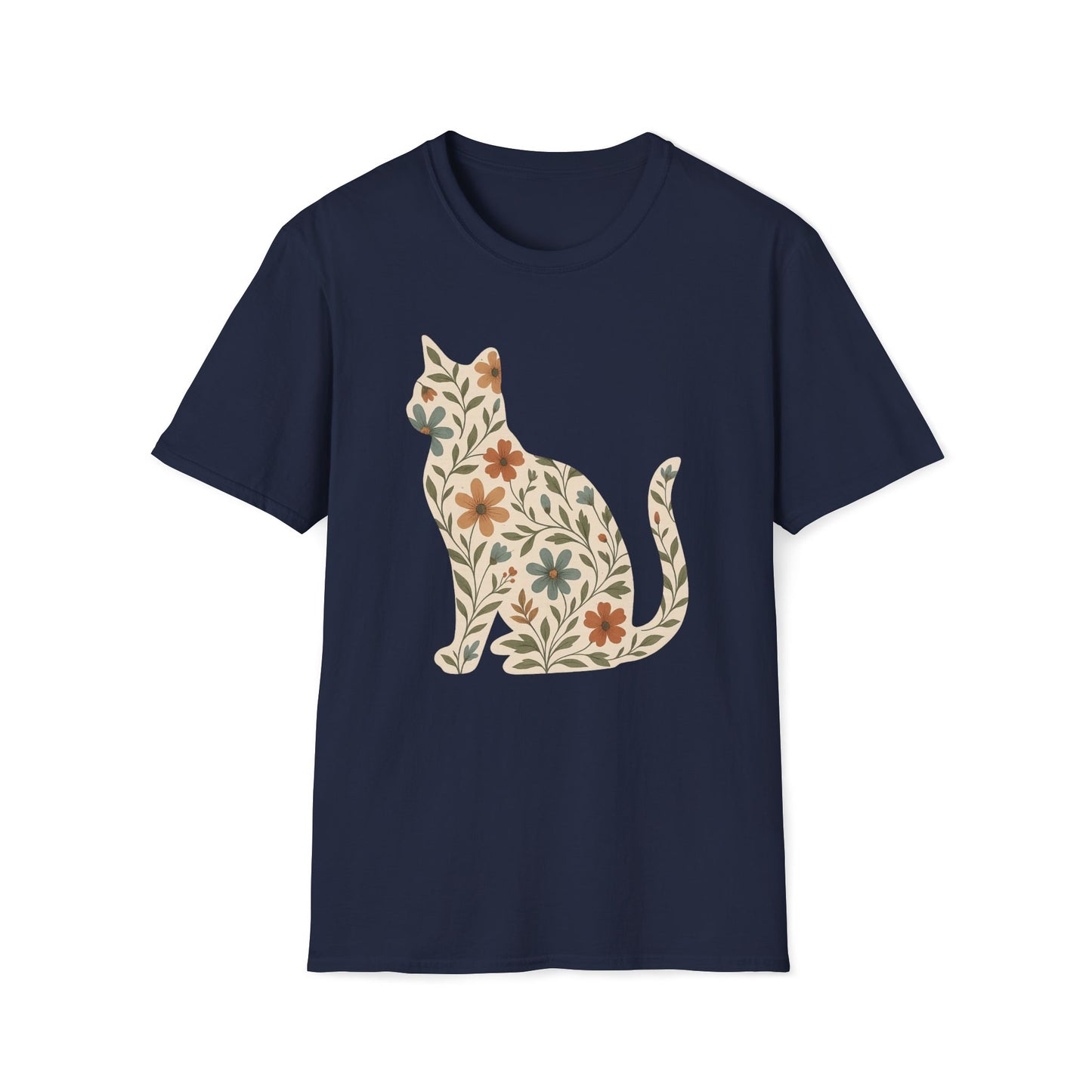 Floral Cat T-Shirt