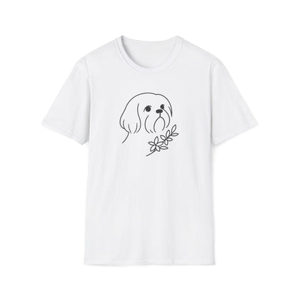 Floral Shih Tzu B T-Shirt