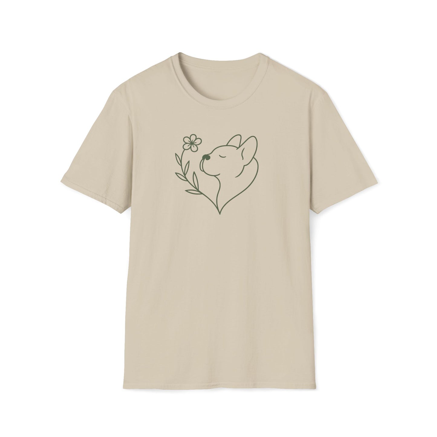 Floral Heart Frenchie G T-Shirt
