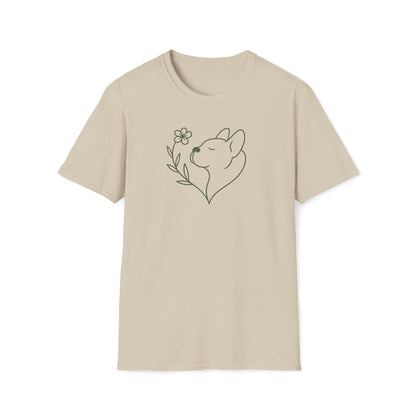 Floral Heart Frenchie G T-Shirt
