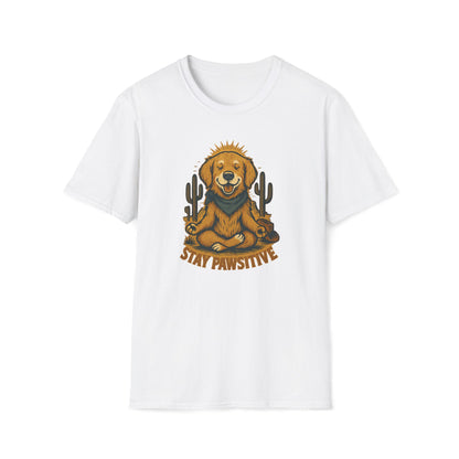 Stay Pawsitive Golden T-Shirt