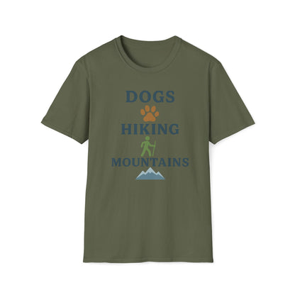 Dogs Hiking Mountains T-Shirt
