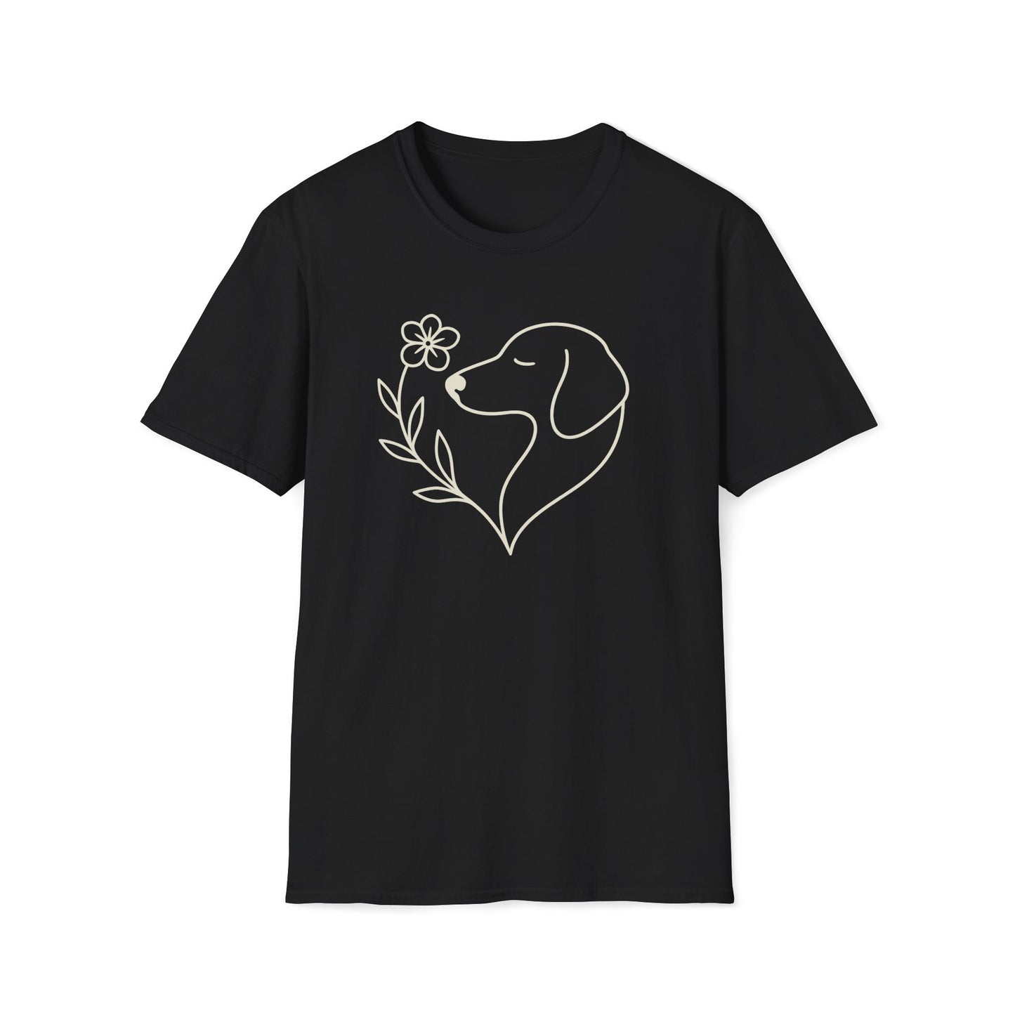 Floral Heart Dachshund C T-Shirt