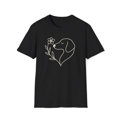 Floral Heart Dachshund C T-Shirt
