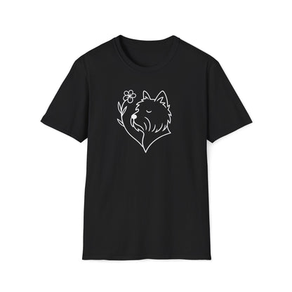 Floral Heart Westie W T-Shirt