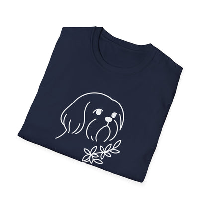 Floral Shih Tzu W T-Shirt