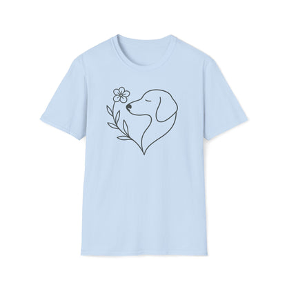 Floral Heart Dachshund B T-Shirt