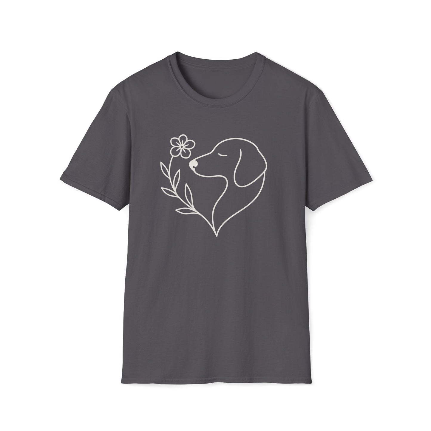 Floral Heart Dachshund W T-Shirt