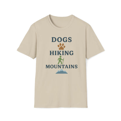Dogs Hiking Mountains T-Shirt