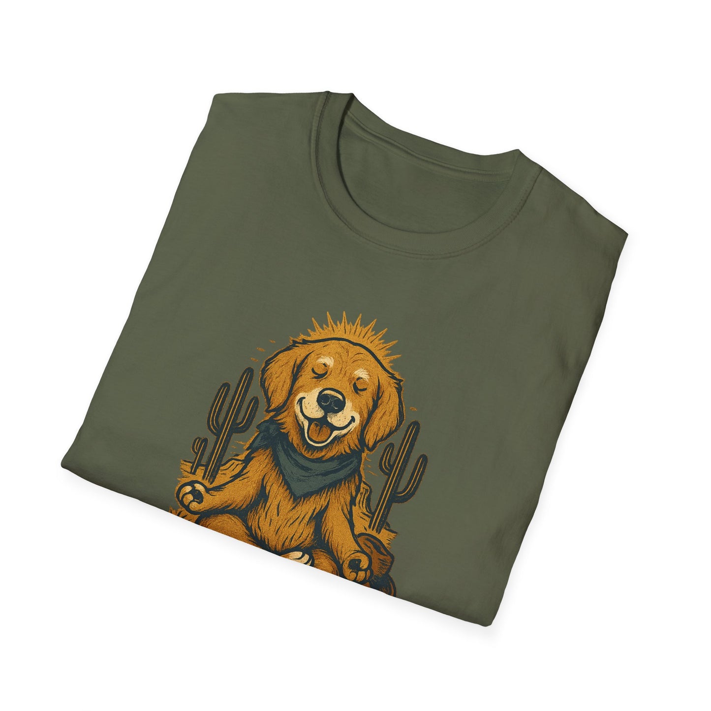 Stay Pawsitive Golden T-Shirt