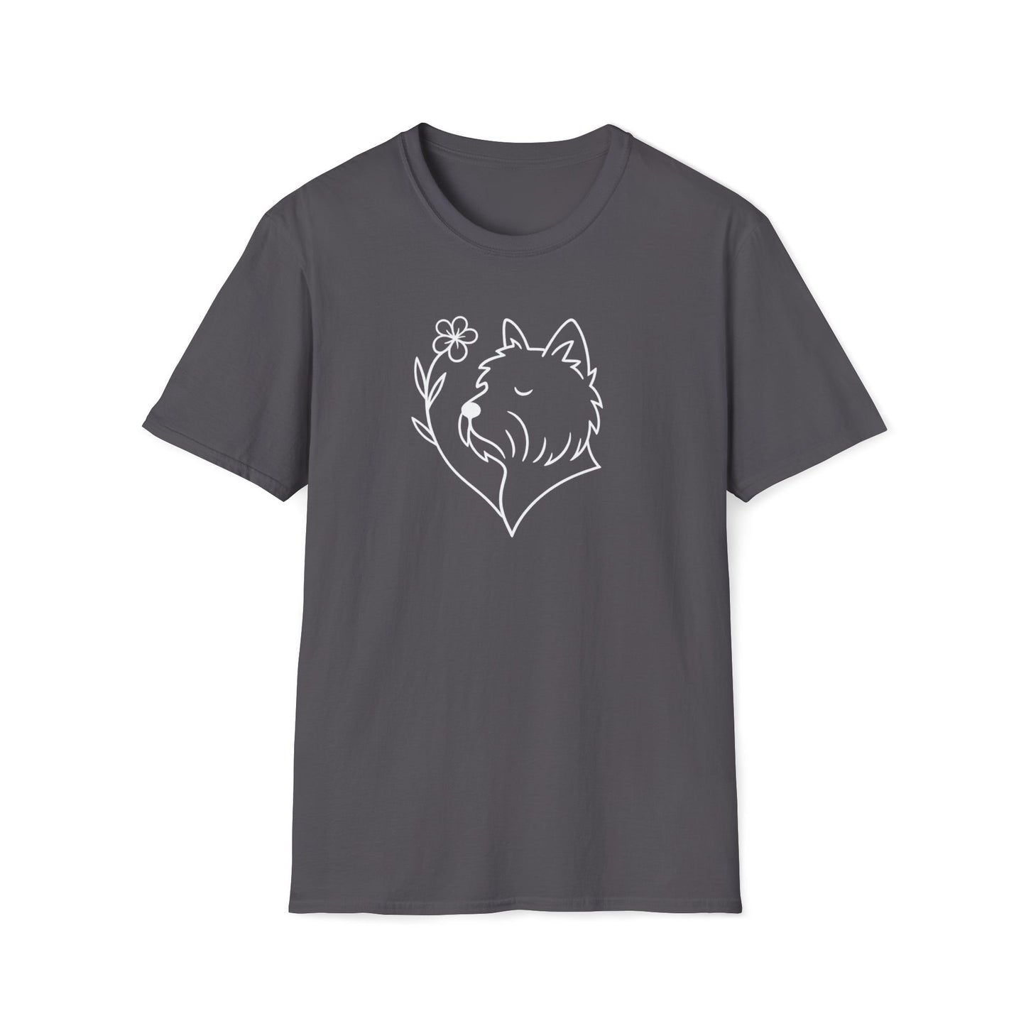 Floral Heart Westie W T-Shirt
