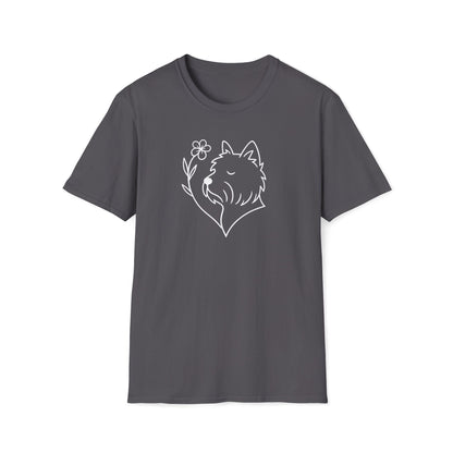 Floral Heart Westie W T-Shirt