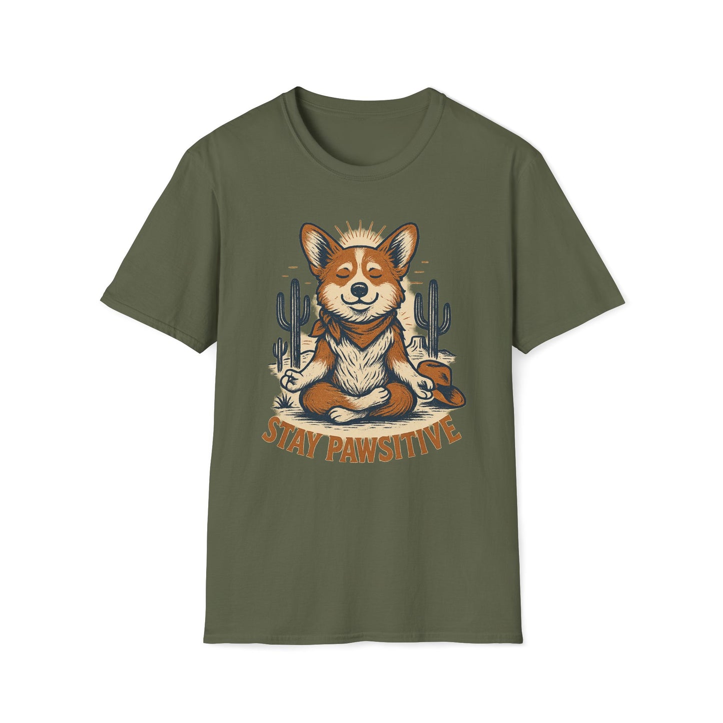 Stay Pawsitive Corgi T-Shirt