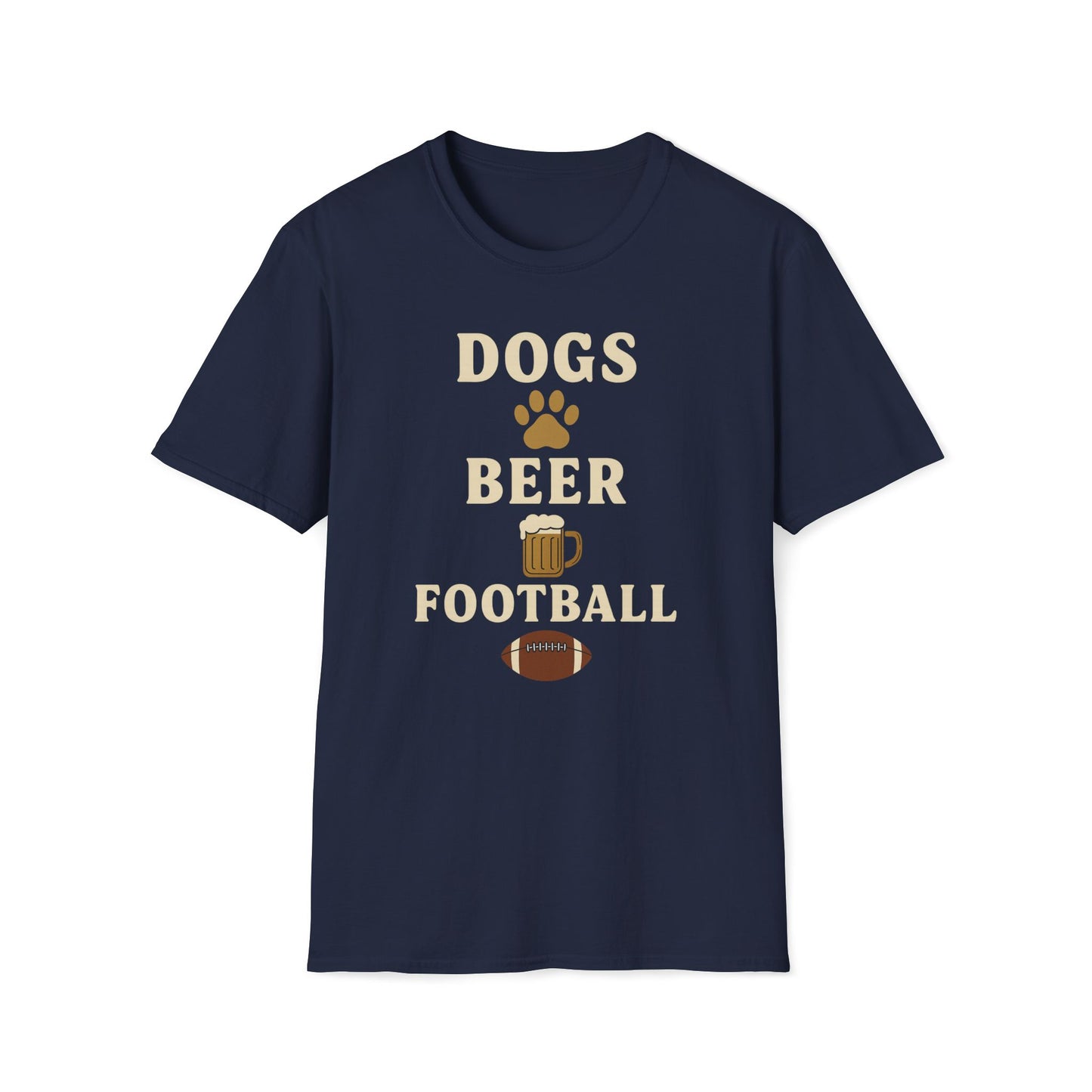 Dogs Beer Football T-Shirt