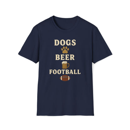 Dogs Beer Football T-Shirt