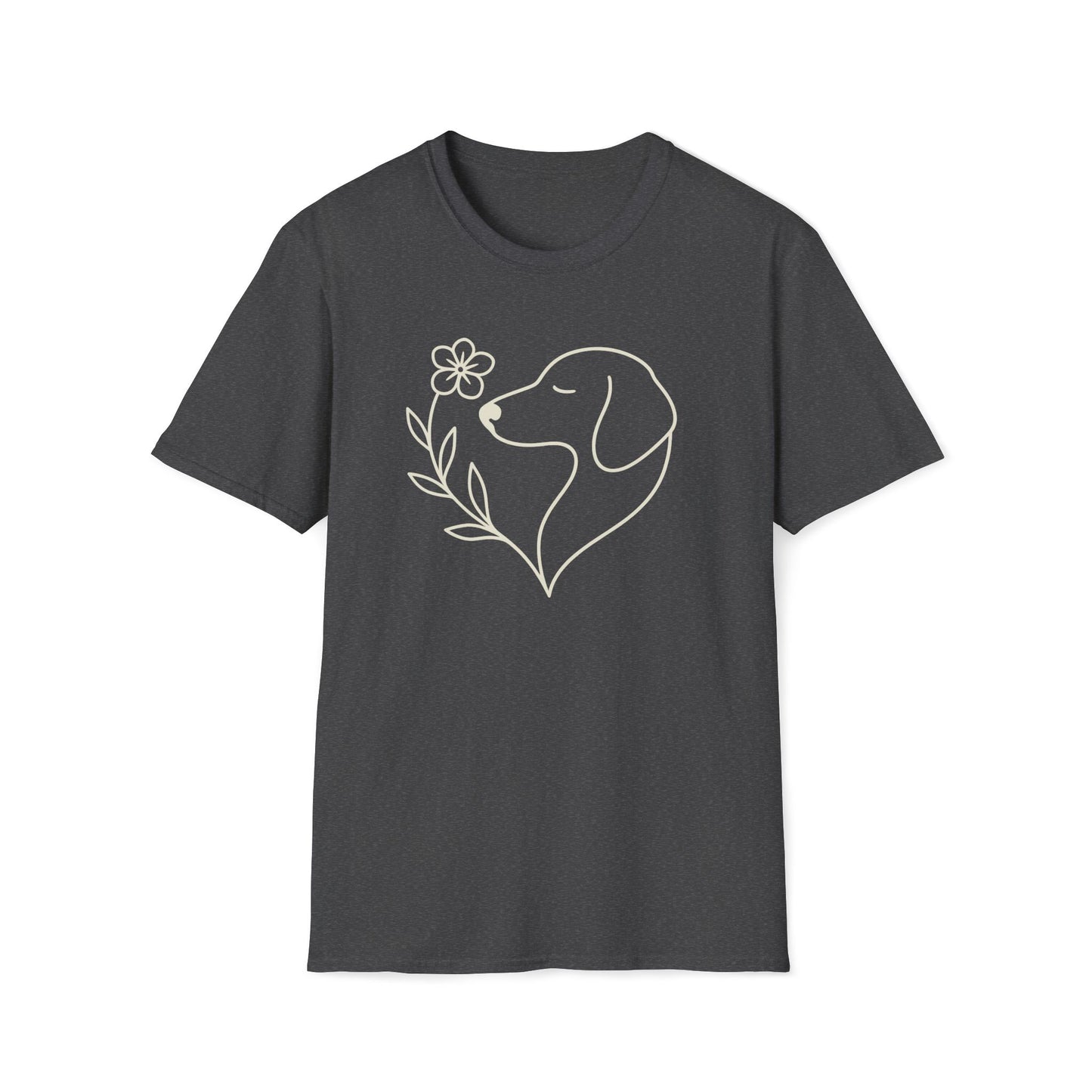 Floral Heart Dachshund C T-Shirt