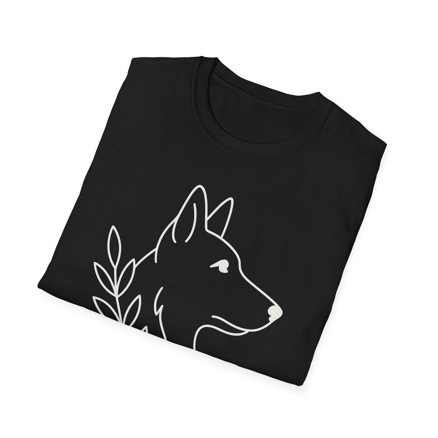 Floral German Shepherd W T-Shirt