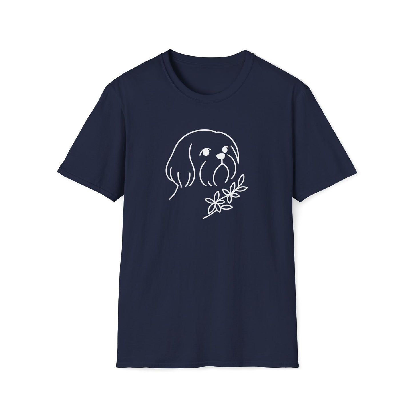 Floral Shih Tzu W T-Shirt
