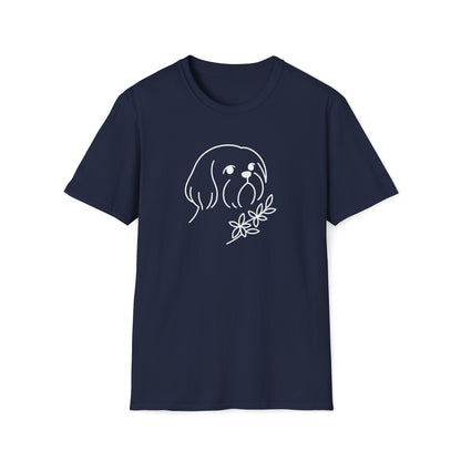 Floral Shih Tzu W T-Shirt