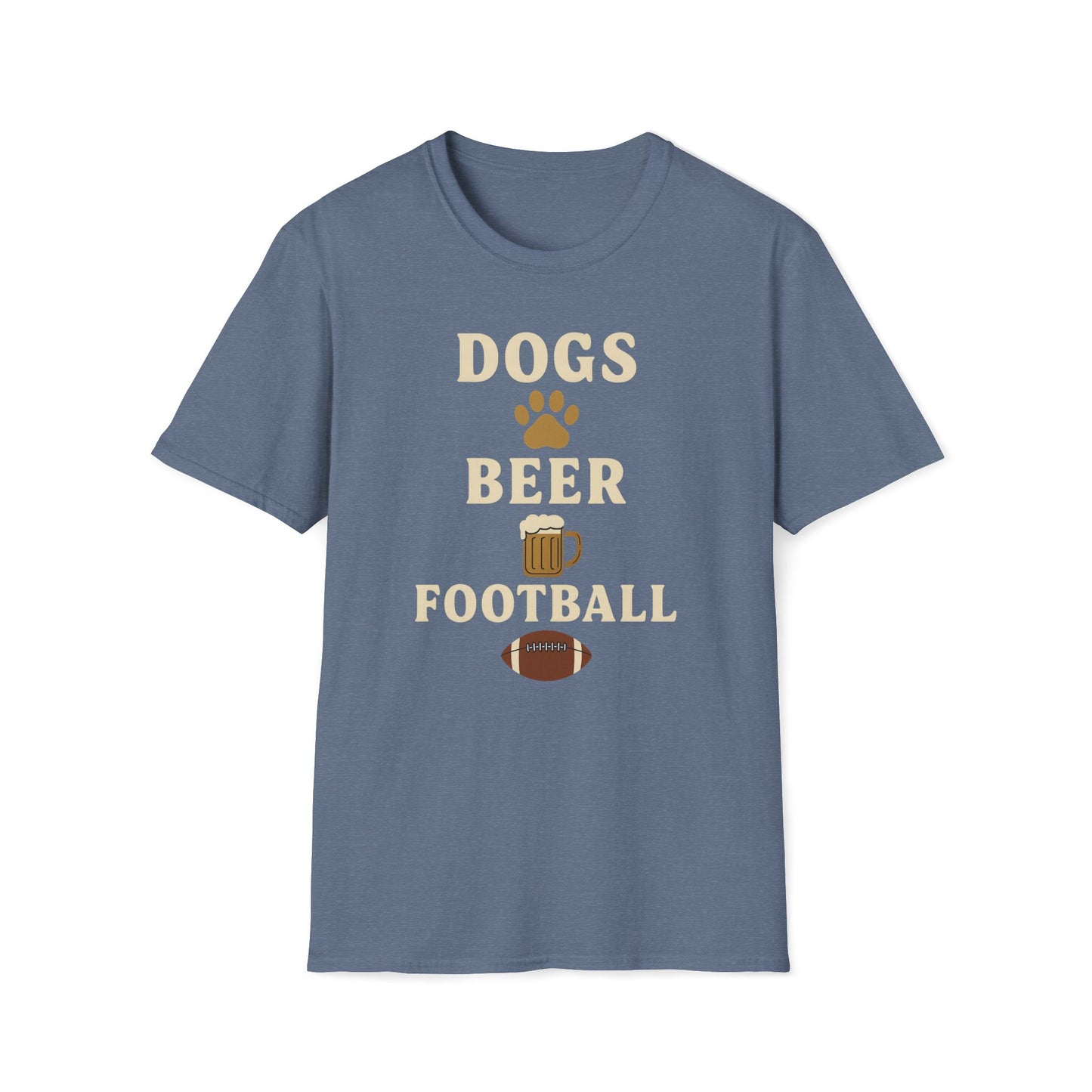 Dogs Beer Football T-Shirt