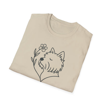 Floral Heart Westie B T-Shirt