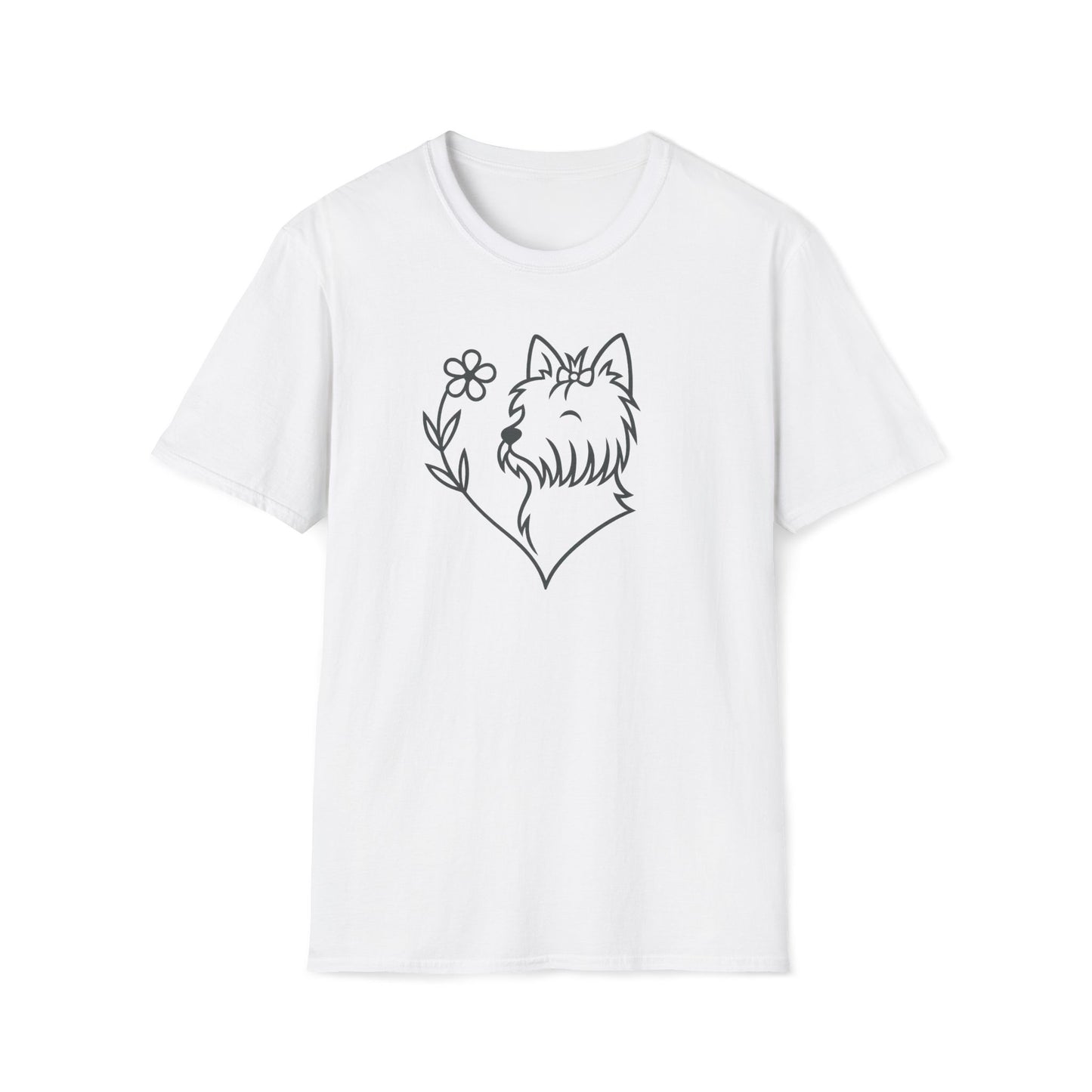 Floral Heart Yorkie B T-Shirt