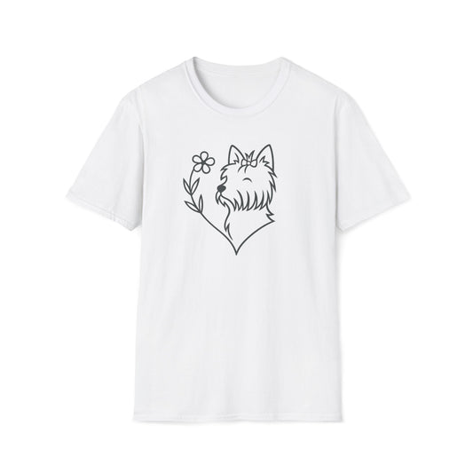 Floral Heart Yorkie B T-Shirt