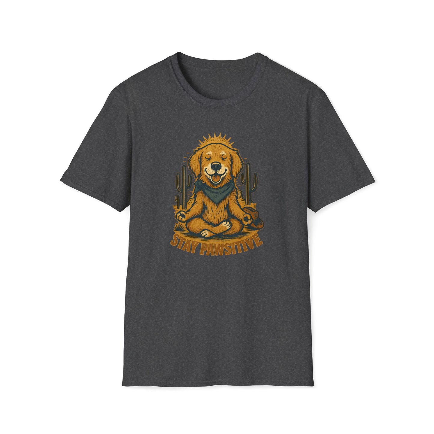 Stay Pawsitive Golden T-Shirt