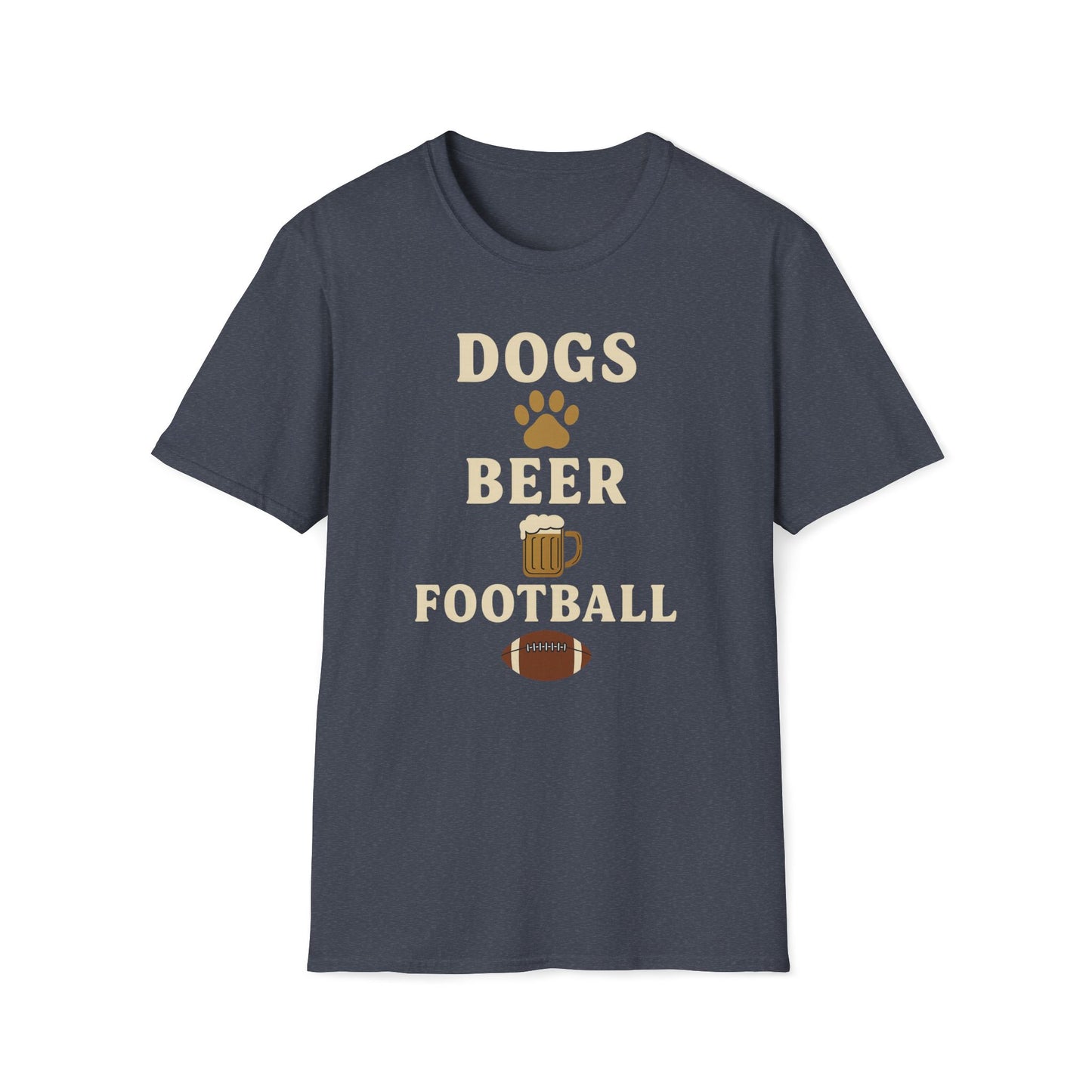 Dogs Beer Football T-Shirt