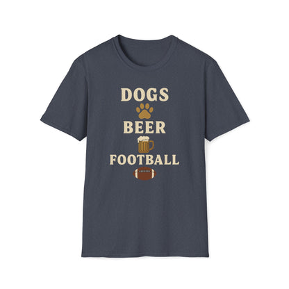 Dogs Beer Football T-Shirt