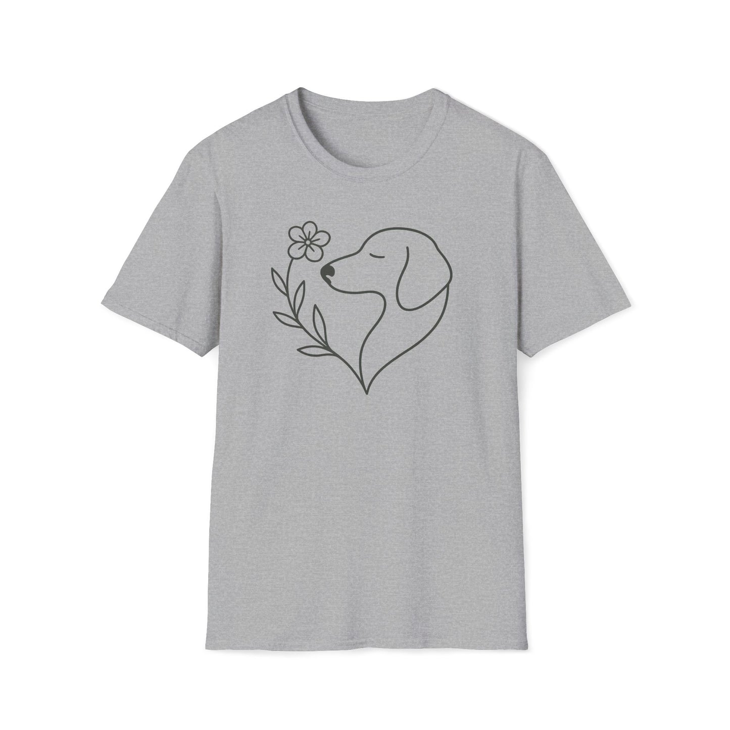 Floral Heart Dachshund B T-Shirt