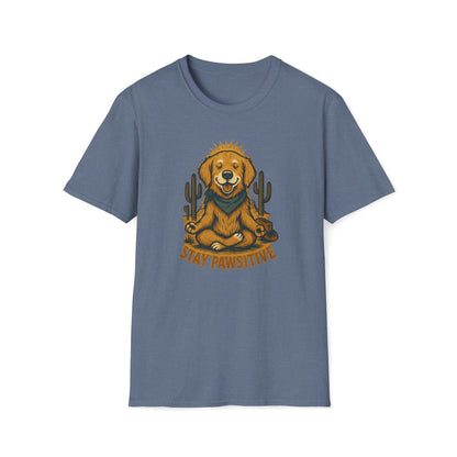 Stay Pawsitive Golden T-Shirt