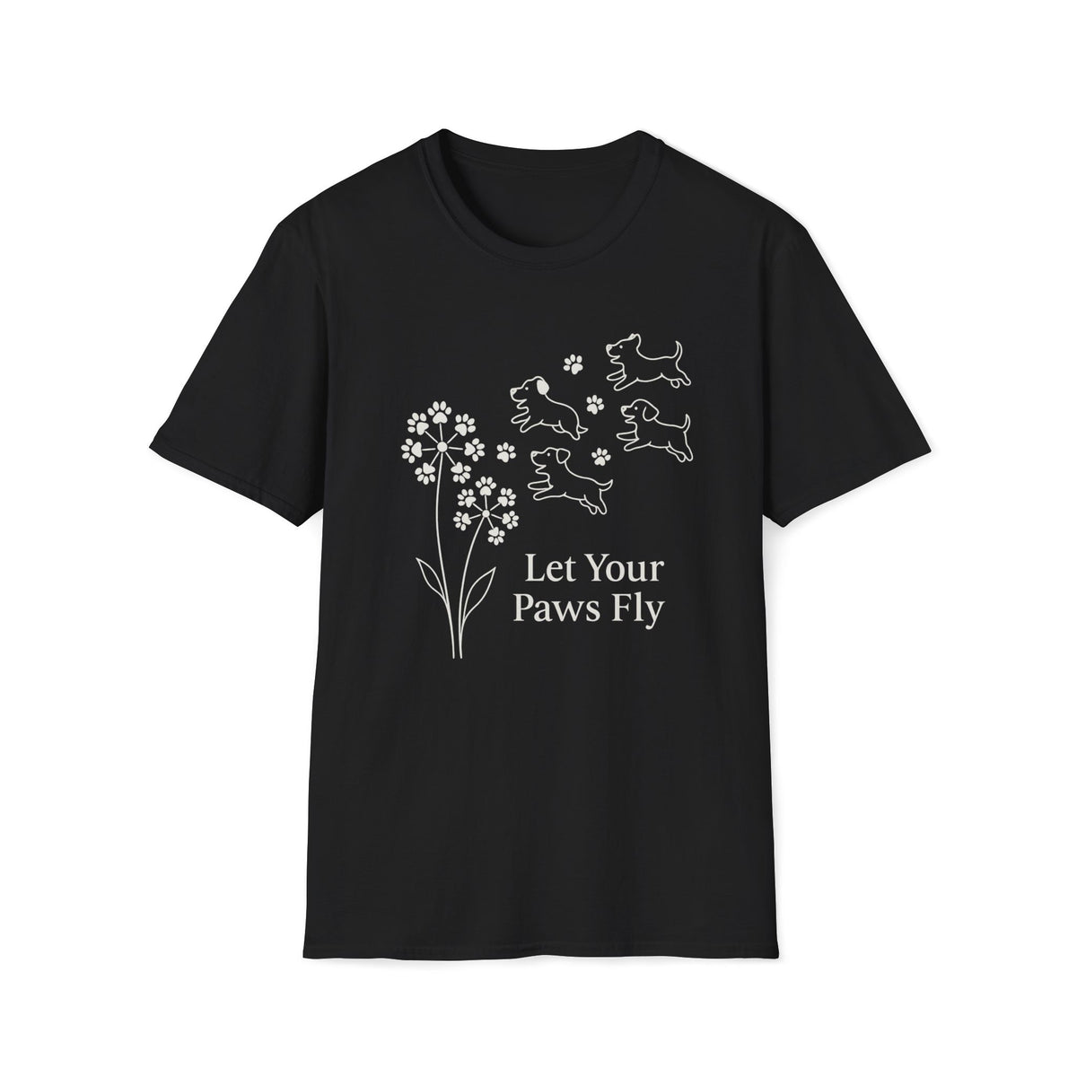 Paws Fly Floral W T-Shirt