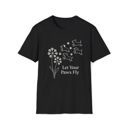 Paws Fly Floral W T-Shirt