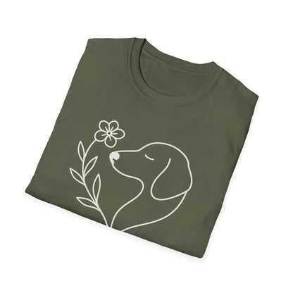 Floral Heart Dachshund W T-Shirt