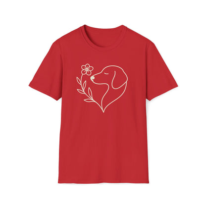 Floral Heart Dachshund C T-Shirt