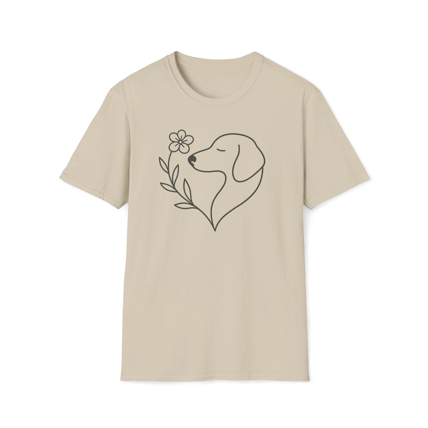 Floral Heart Dachshund B T-Shirt
