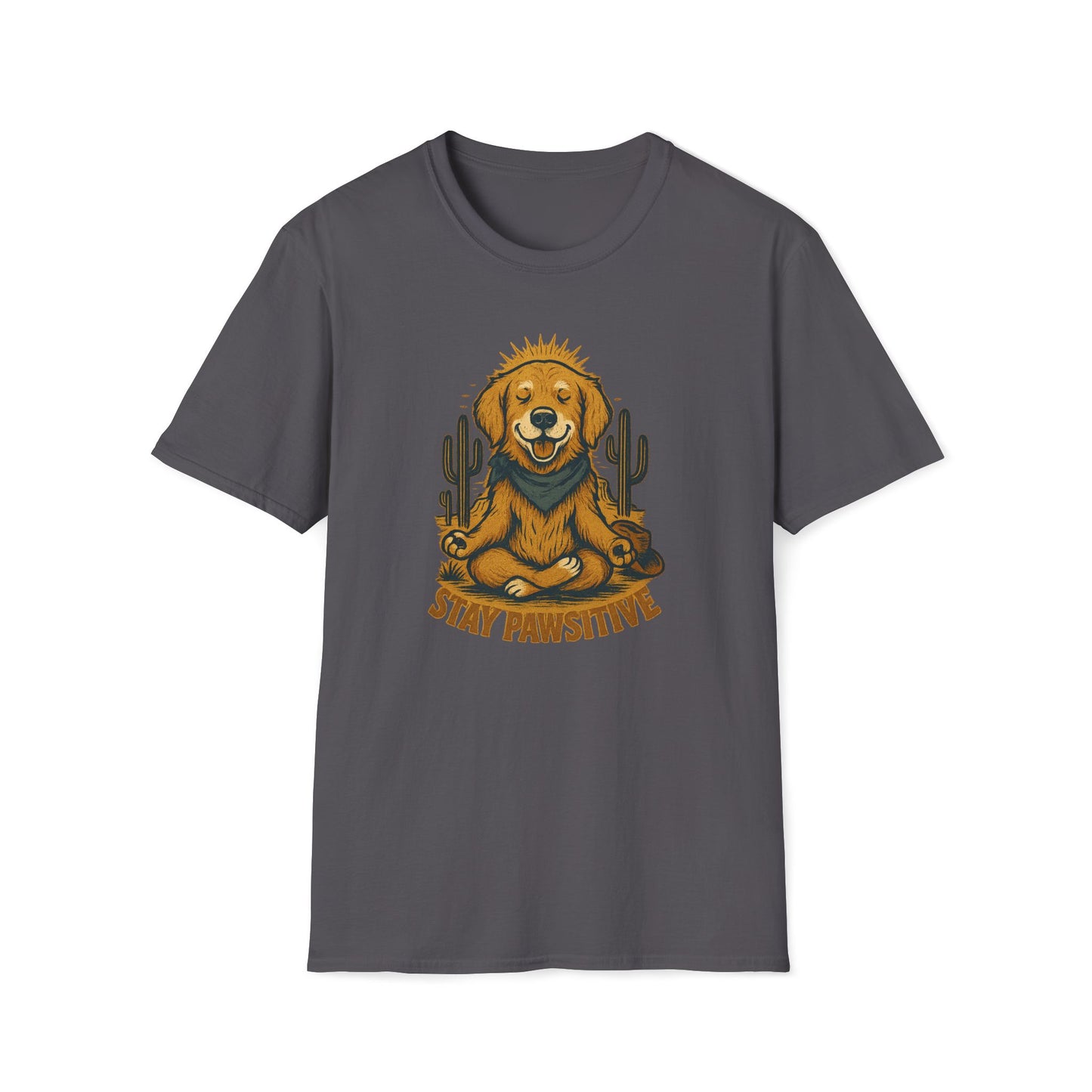 Stay Pawsitive Golden T-Shirt