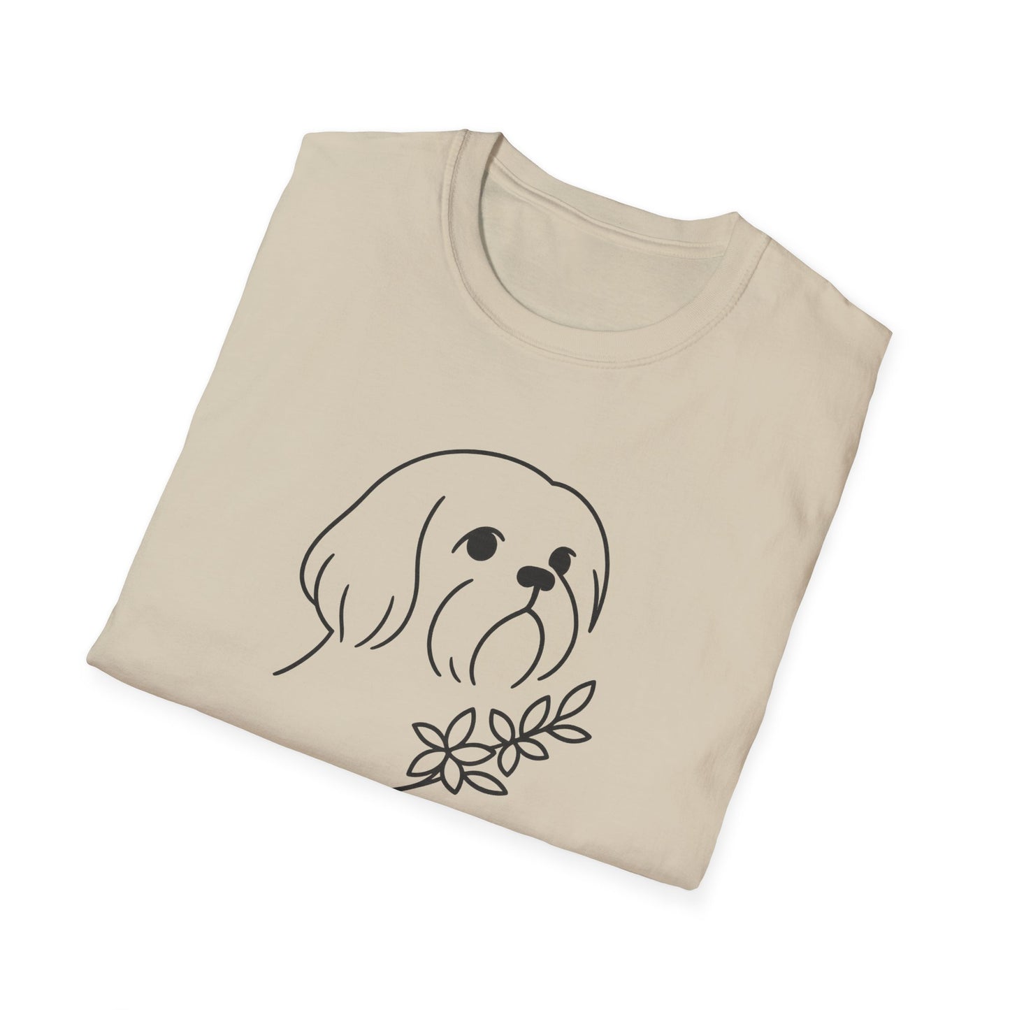 Floral Shih Tzu B T-Shirt