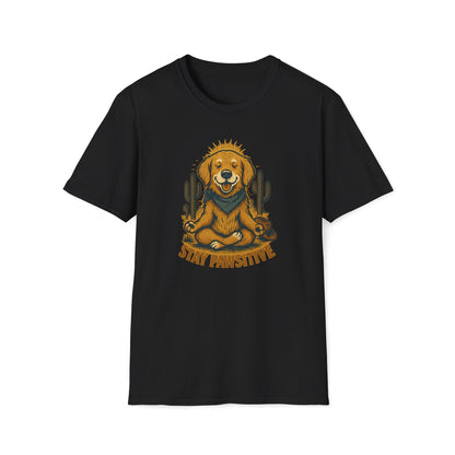 Stay Pawsitive Golden T-Shirt