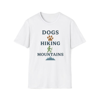 Dogs Hiking Mountains T-Shirt