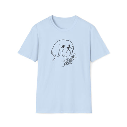 Floral Shih Tzu B T-Shirt