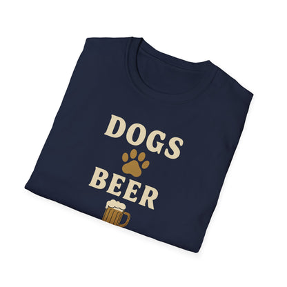 Dogs Beer Football T-Shirt