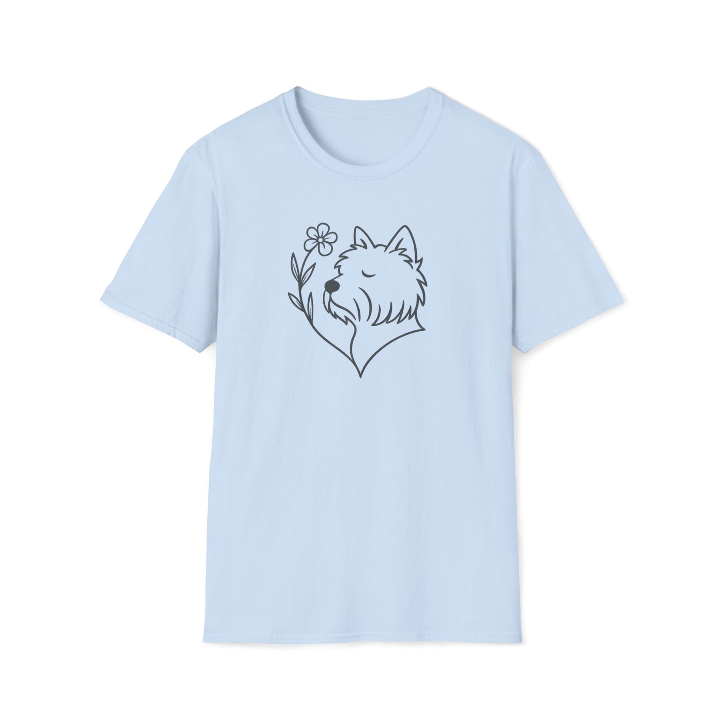 Floral Heart Westie B T-Shirt
