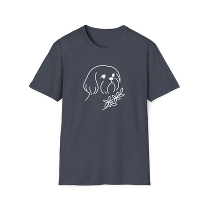 Floral Shih Tzu W T-Shirt
